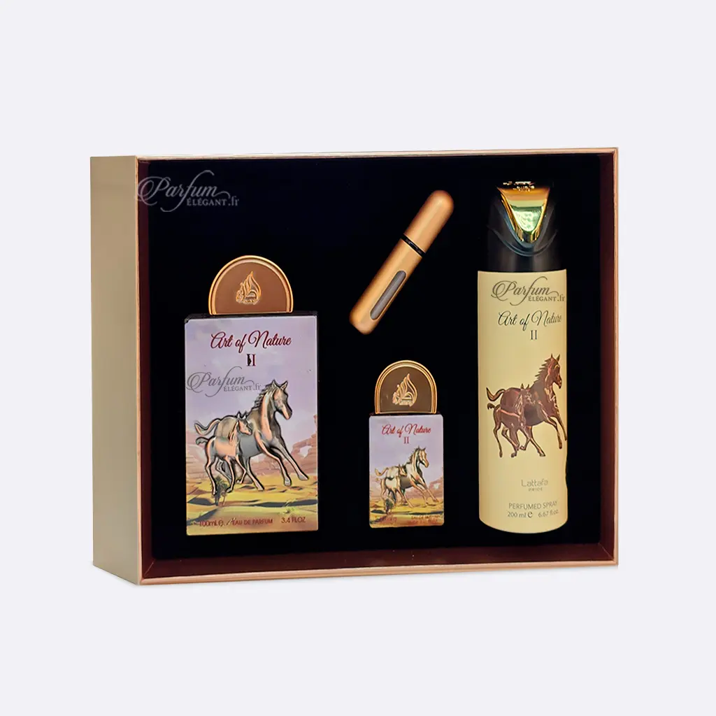 Art of Nature II – Coffret Cadeau Parfum Oriental Ambré – Lattafa Pride 2 Flacon Art of Nature II parfum boisé oriental intense