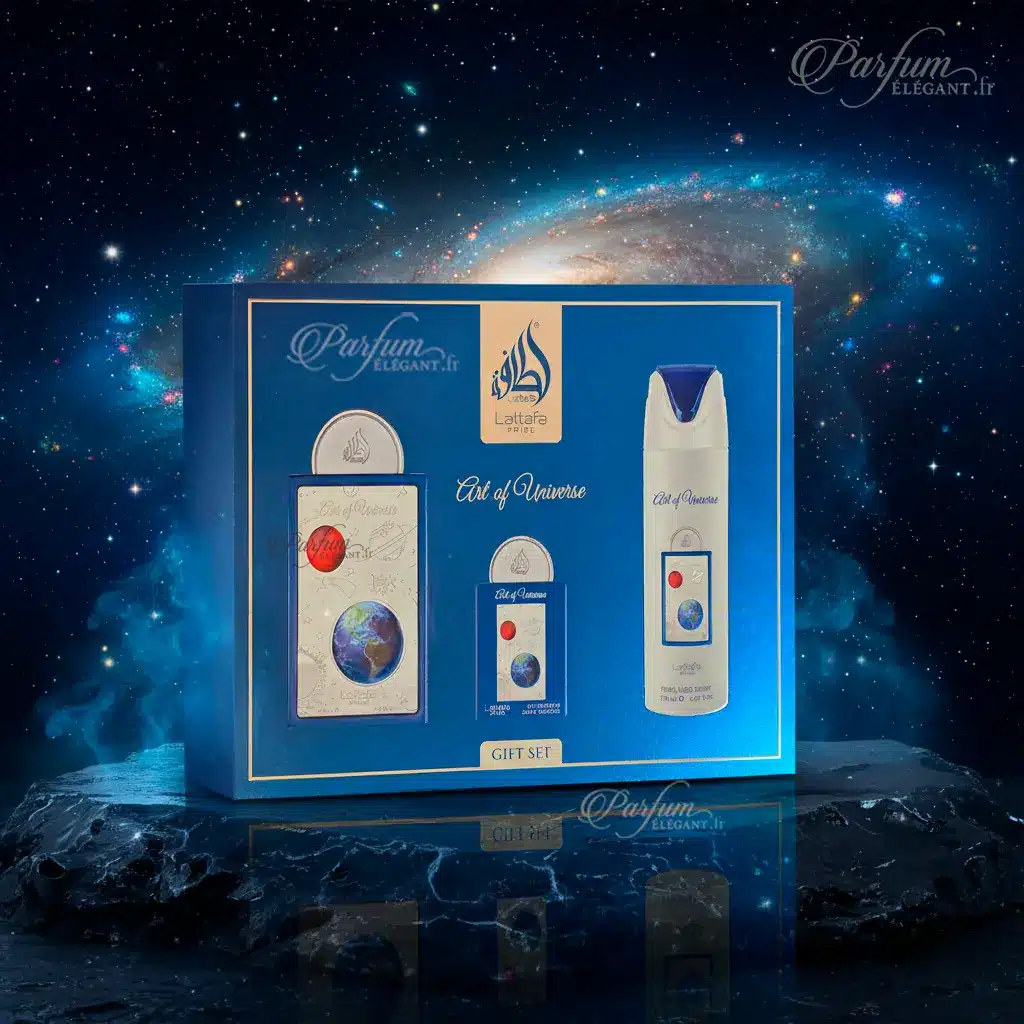 Art of Universe – Coffret Cadeau Parfum Oriental Ambré – Lattafa Pride 3 Coffret Art of Universe Lattafa Pride avec parfum déodorant et vaporisateur