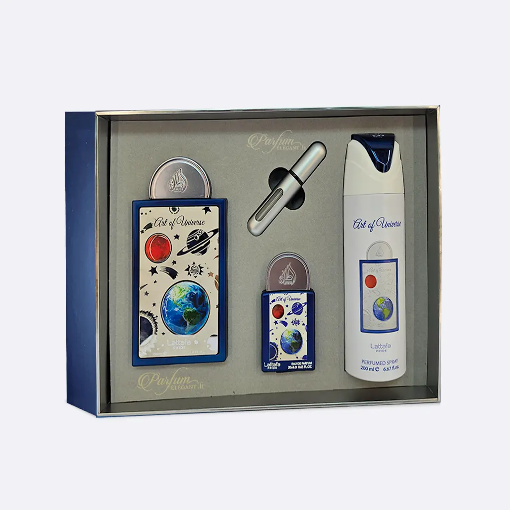 Art of Universe – Coffret Cadeau Parfum Oriental Ambré – Lattafa Pride 2 Coffret cadeau Art of Universe Lattafa Pride parfum oriental ambré boisé