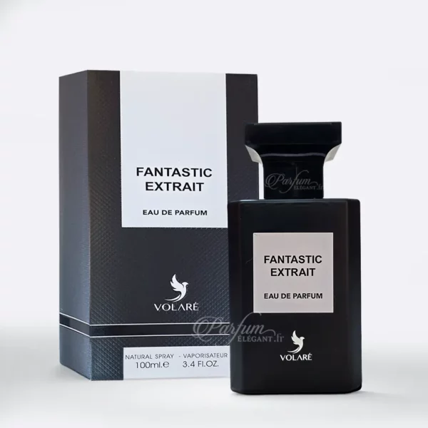 Flacon et boîte du parfum Fantastic Extrait Volaré eau de parfum intense luxe