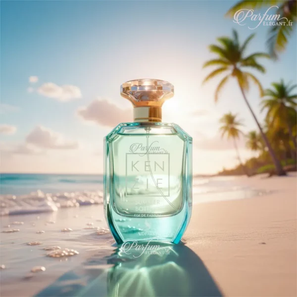 Kenzie Summer Bottled Volaré eau de parfum, flacon bleu avec coffret, senteur fraîche et moderne pour l’été