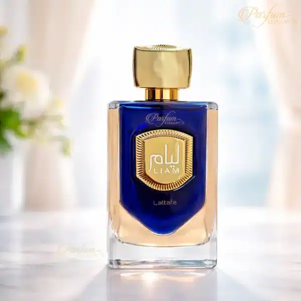 Flacon du parfum Liam Blue Shine Lattafa aux notes fraîches et élégantes