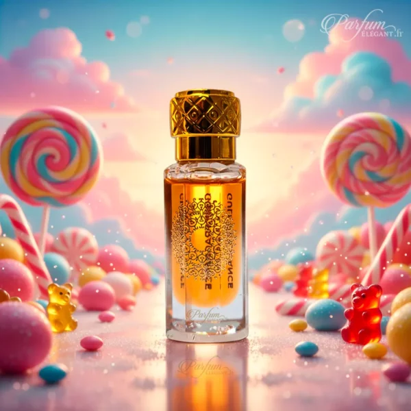 Coffret Musc Tahara Yara Candy avec flacon et pétales de rose, parfum intime gourmand sucré Parfum Élégant