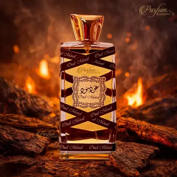 Parfum Oud Mood Lattafa aux notes de oud ambre et bois brûlés eau de parfum oriental intense 100ml