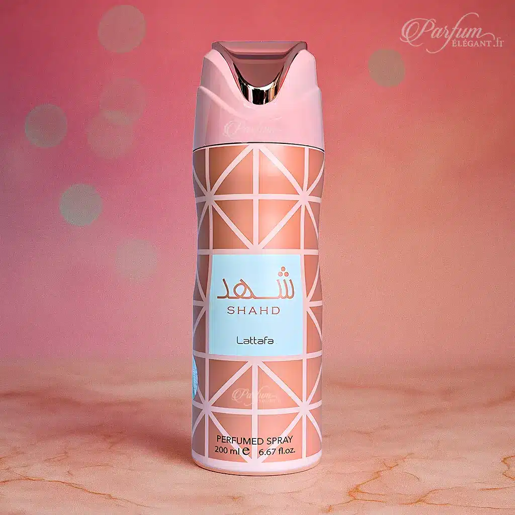 Shahd Lattafa – Déodorant Dupe Inspiré de Narciso Ambré 200 ml 2 Déodorant Lattafa dubai Shahd 200 ml assorti à son parfum Sahd Lattafa dupe inspiré de Narciso Ambré musqué et ambré