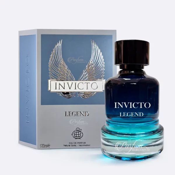 Parfum Élégant – Parfums Dubaï & Orientaux | Dupes Luxe à Prix Abordables en Boutique & en Ligne 10 Invicto Legend parfum homme frais marin et boisé flacon et boîte