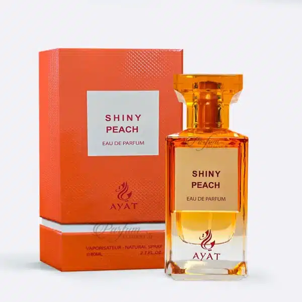 Parfum Élégant – Parfums Dubaï & Orientaux | Dupes Luxe à Prix Abordables en Boutique & en Ligne 8 Flacon Shiny Peach AYAT parfum à la pêche juteuse