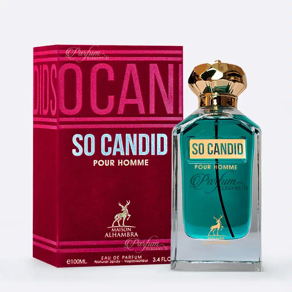 So Candid Pour Homme – Eau de Parfum Homme Intense & Séductrice 1 Flacon So Candid Pour Homme Maison Alhambra parfum masculin moderne gourmand et boisé