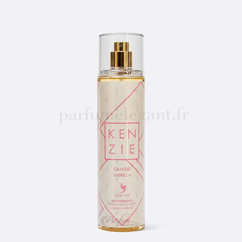 Candid Vanilla – Brume Parfumée Gourmande & Vanillée – Kenzie 1 Brume parfumée Candid Vanilla Kenzie vanille marshmallow caramel 250ml