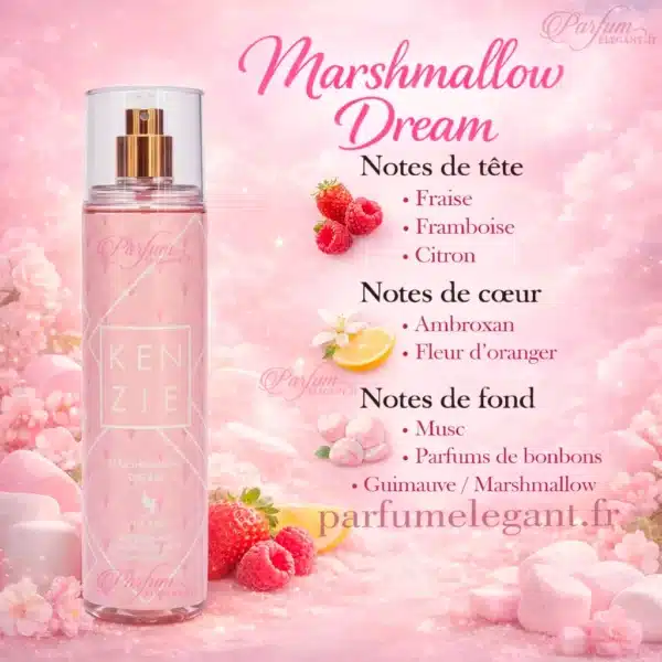Note-brume-Parfum-Kenzie-Marshmallow note brume kenzie marshmallow dream 250ml Parfum inspiré de marque