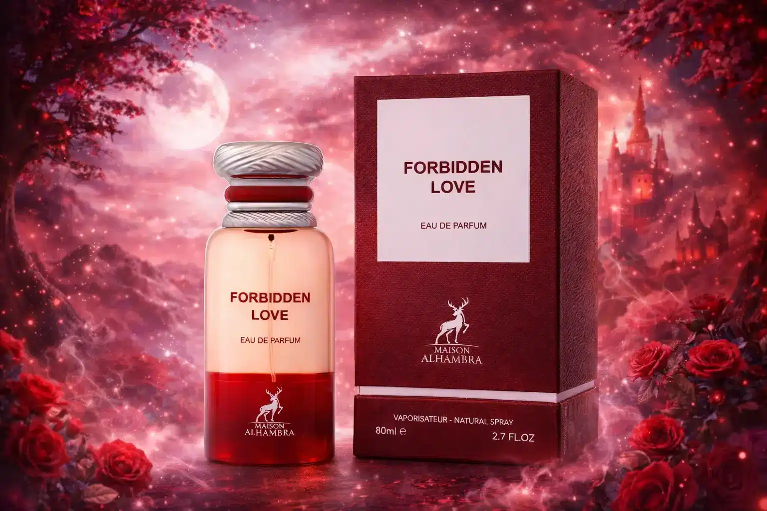Forbidden Love – Eau de Parfum Gourmand Cerise 80ML – Maison Alhambra 2 Flacon Forbidden Love Maison Alhambra parfum cerise noire