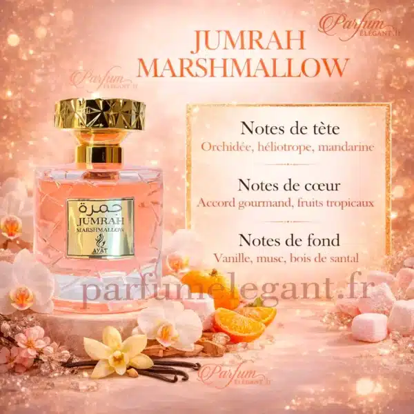 parfum-jumrah-marshmallow note de parfum jumrah marshmallow tendance sucré