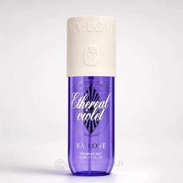 Ethereal Violet V.V. Love brume parfumée femme 150 ml aux notes de violette, cassis, pivoine, iris, jasmin, musc blanc, bois tendres et ambre doux