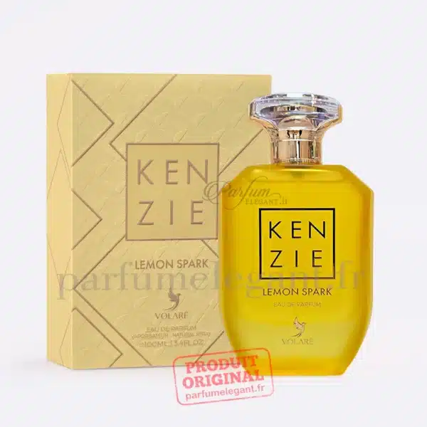 Flacon Kenzie Lemon Spark parfum mixte citron sucré avec fleurs de citronnier sucre et vanille douce