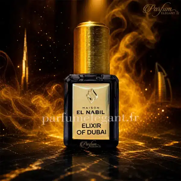 elixir-of-dubai-el-nabil-packshot-5ml Flacon Elixir Of Dubai Maison El Nabil parfum concentré oriental 5 ml disponible chez Parfum Élégant