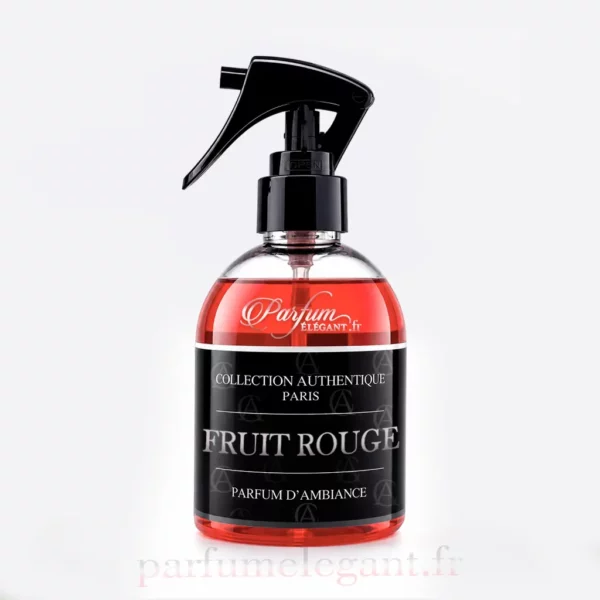 Parfum Élégant – Parfums Dubaï & Orientaux | Dupes Luxe à Prix Abordables en Boutique & en Ligne 9 Le spray maison Fruit Rouge Collection Authentique Paris diffuse une senteur gourmande et fruitée inspirée des fruits rouges frais. Un parfum d’ambiance idéal pour créer une atmosphère chaleureuse, sucrée et cocooning dans toute la maison.