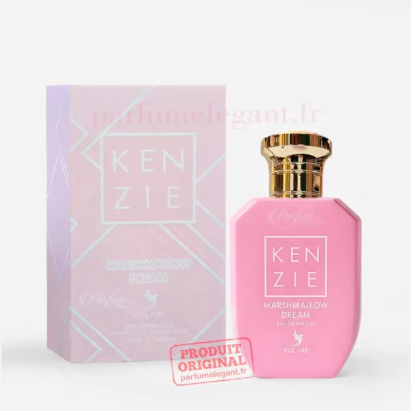 Parfum Élégant – Parfums Dubaï & Orientaux | Dupes Luxe à Prix Abordables en Boutique & en Ligne 6 Mini parfum Kenzie Marshmallow Dream 25 ml Volaré avec boîte officielle sur fond blanc