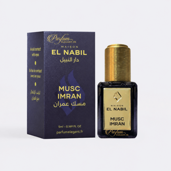 Flacon Musc Imran Maison El Nabil parfum concentré oriental 5 ml disponible chez Parfum Élégant