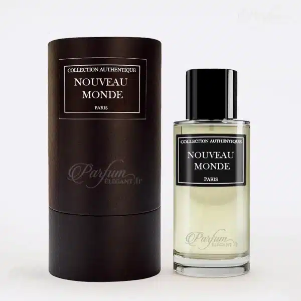 Parfum Élégant – Parfums Dubaï & Orientaux | Dupes Luxe à Prix Abordables en Boutique & en Ligne 5 Photo du parfum Nouveau Monde Collection Authentique Paris avec son coffret élégant. Une fragrance boisée, ambrée et épicée inspirée des univers luxueux et des parfums intenses sophistiqués.