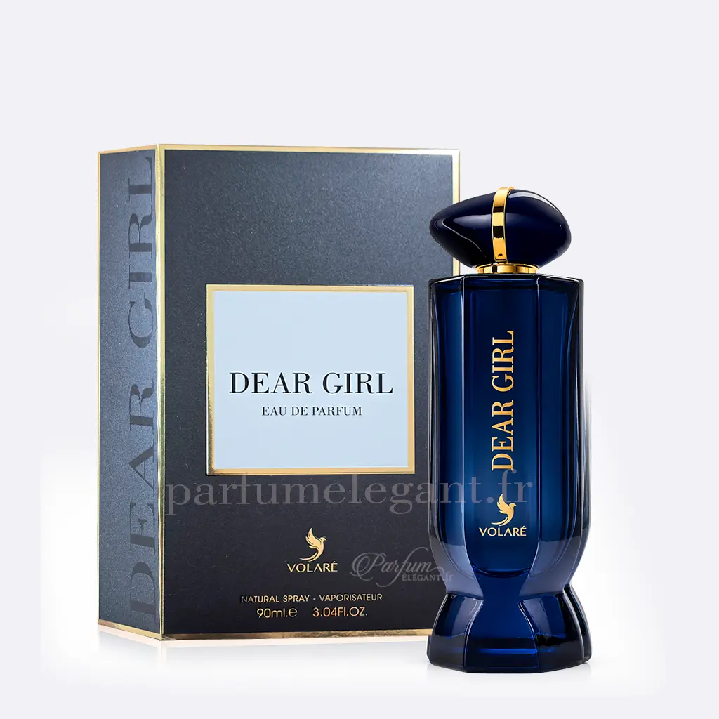 Dear Girl Volaré – Parfum Femme Gourmand, Floral & Sensuel 90 ml 1 Dear Girl Volaré parfum femme avec fleurs blanches, ambiance élégante, notes d'amande, jasmin sambac et fève tonka