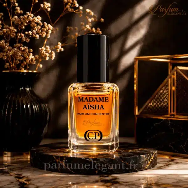 Madame Aïsha parfum concentré femme 5ml Collection Platinium Flacon Madame Aïsha parfum concentré sans alcool femme 5ml Collection Platinium Paris