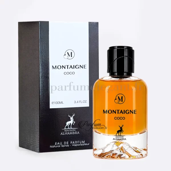 Parfum Élégant – Parfums Dubaï & Orientaux | Dupes Luxe à Prix Abordables en Boutique & en Ligne 12 Flacon et boîte Montaigne Coco Maison Alhambra eau de parfum 100ml parfum coco vanille tropical