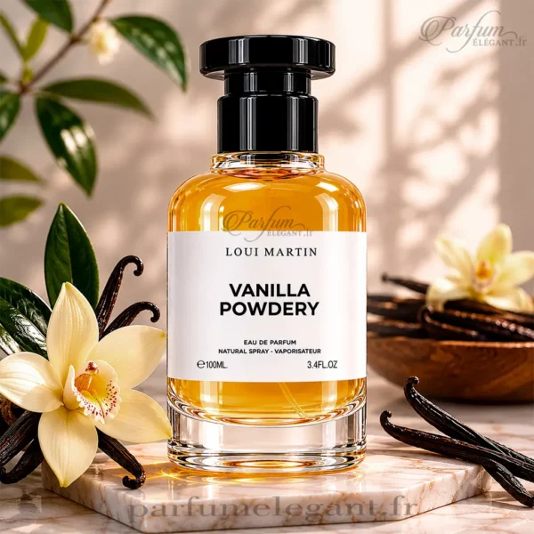 Vanilla Powdery parfum gourmand vanille et musc Vanilla Powdery Louis Martin parfum mixte aux notes de vanille crémeuse et musc blanc