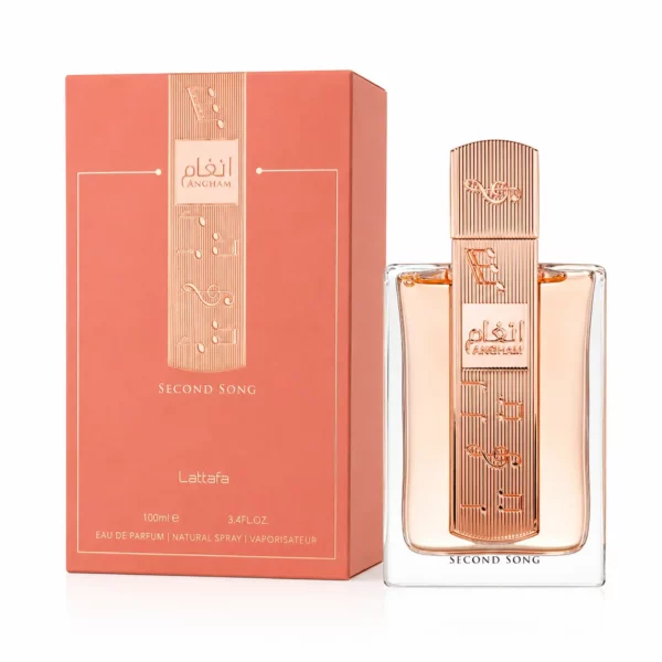 Parfum Élégant – Parfums Dubaï & Orientaux | Dupes Luxe à Prix Abordables en Boutique & en Ligne 13 Angham Second Song Lattafa Eau de Parfum pour femme 100 ml aux notes de bergamote, fleur de poirier, fleur d'oranger, pivoine, praliné, vanille, fève de tonka, ambroxan et musc
