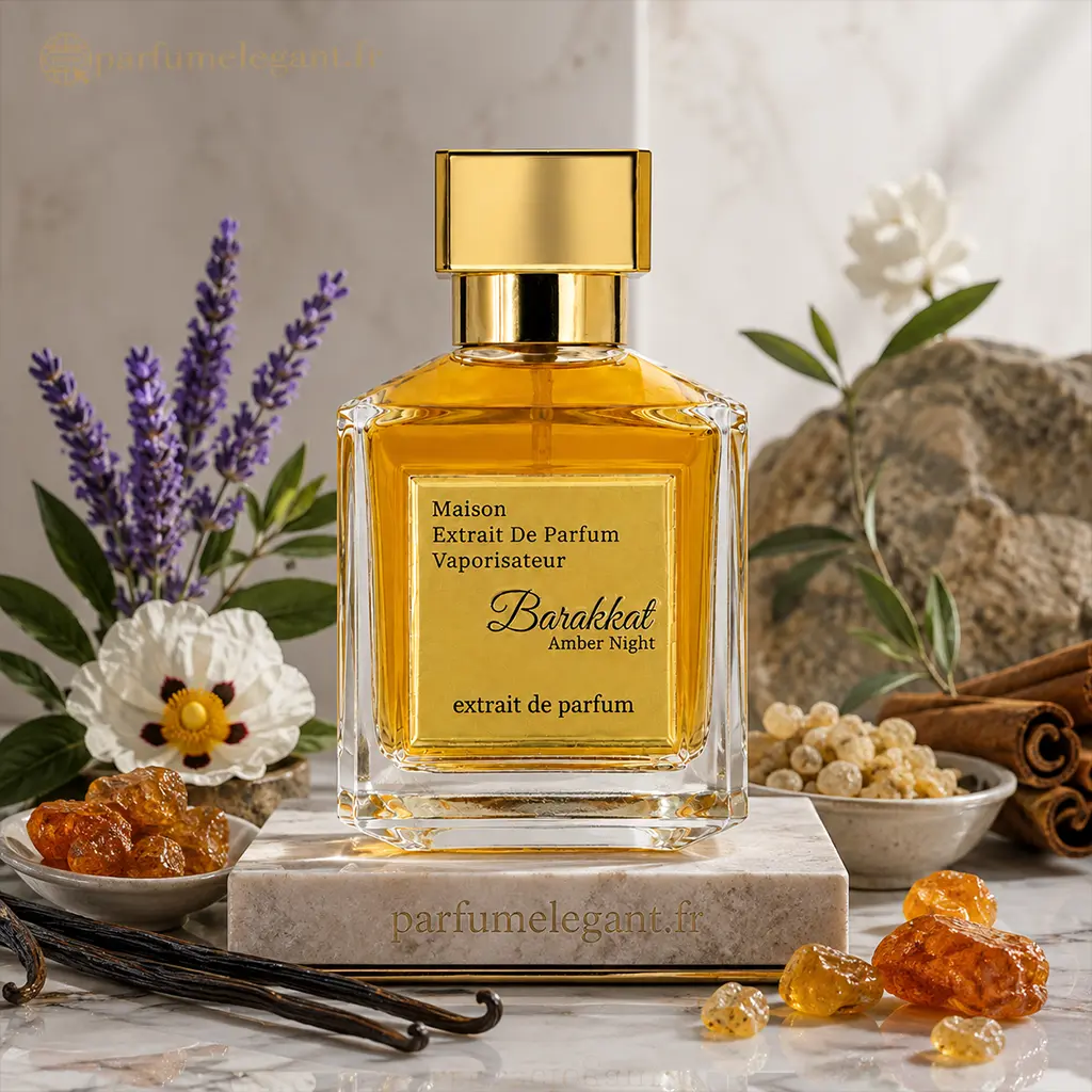 Barakkat Amber Night – Extrait de Parfum Mixte 100 ml 3 Barakkat Amber Night parfum oriental ambré aux notes de benjoin et vanille