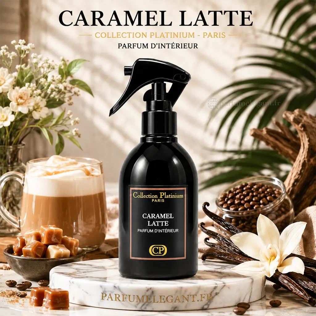 Caramel Latte Collection Platinium – Parfum d’Intérieur 250 ml 2 Parfum d’intérieur Caramel Latte Collection Platinium ambiance café caramel vanille