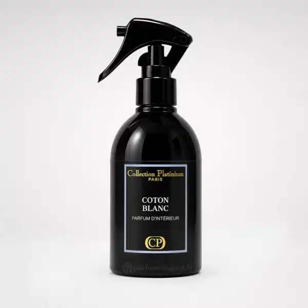 Parfum d'intérieur Coton Blanc Collection Platinium ambiance linge propre et coton frais