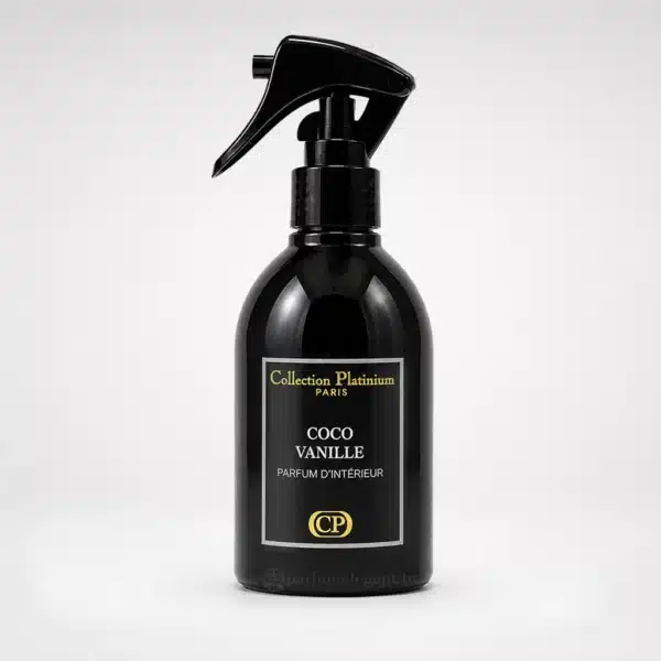 Parfum d’intérieur Coco Vanille Collection Platinium ambiance coco et vanille.