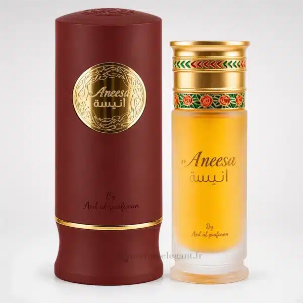 Parfum Élégant – Parfums Dubaï & Orientaux | Dupes Luxe à Prix Abordables en Boutique & en Ligne 15 Aneesa Ard Al Zaafaran Eau de Parfum femme 100 ml avec flacon doré et coffret rouge