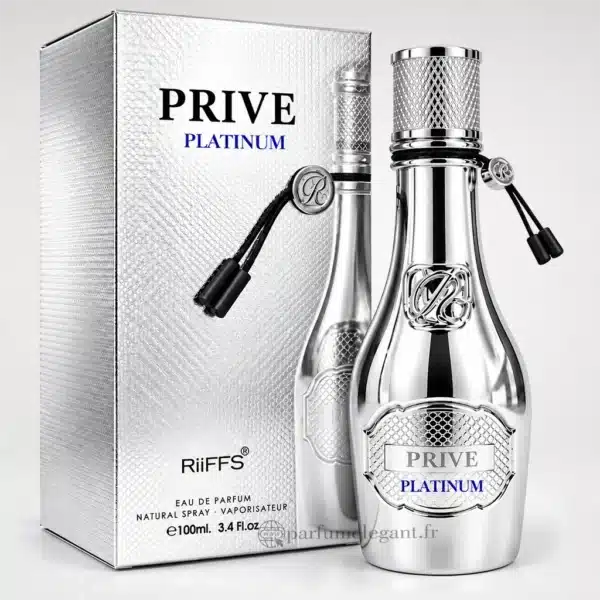 Parfum Élégant – Parfums Dubaï & Orientaux | Dupes Luxe à Prix Abordables en Boutique & en Ligne 11 Privé Platinum Riiffs Eau de Parfum mixte 100 ml avec flacon argenté et coffret