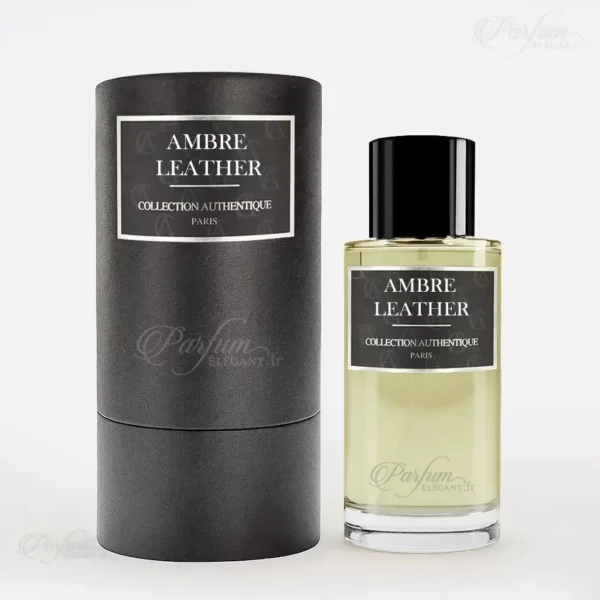 Parfum Élégant – Parfums Dubaï & Orientaux | Dupes Luxe à Prix Abordables en Boutique & en Ligne 13 Coffret noir cylindrique et flacon Ambre Leather Collection L'Authentique Paris 50 ml avec bouchon noir